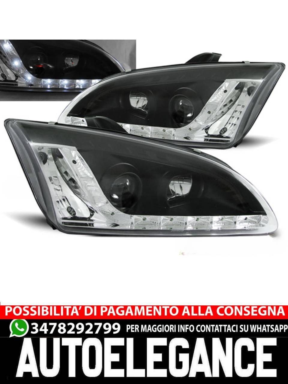 FORD FOCUS II 09.04-01.08 NERO LUCE DIURNA