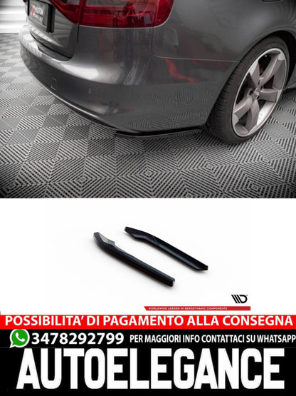 SPLITTER LATERALI POSTERIORI adatto compatibile per V.2 AUDI A4 S-LINE AVANT B8 FACELIFT 2011 - 2015