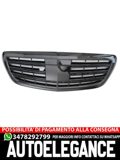 Griglia sportiva per Mercedes W222 Classe S nero lucido in look AMG