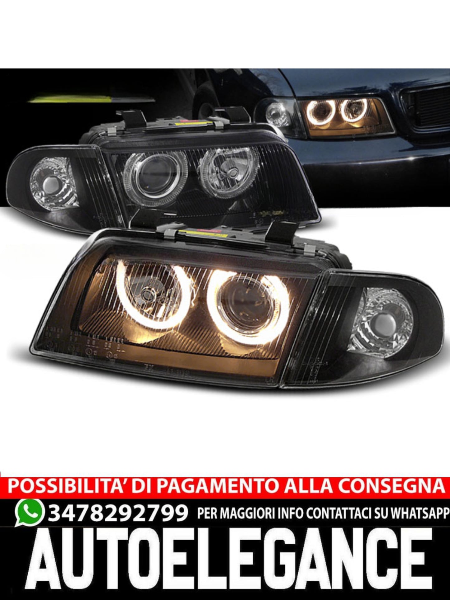 FARI ANGEL EYES NERO ADATTI COMPATIBILI PER AUDI A4 11.94-12.98