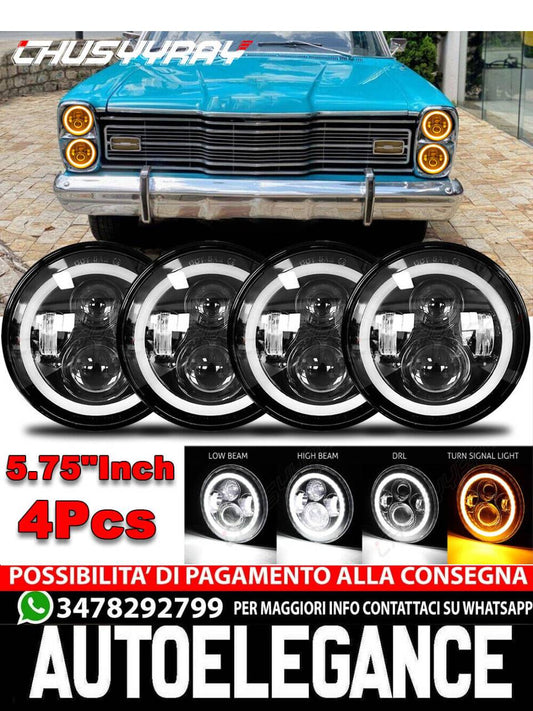 4pcs Projector 5.75'' 5-3/4" inch led headlights Sealed Hi-Lo Beam Fit ford 