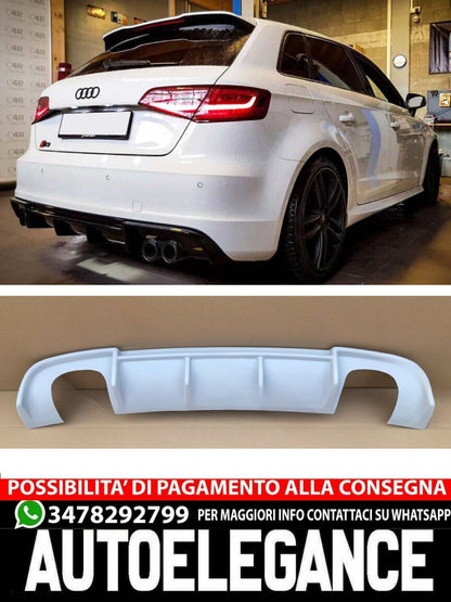 DIFFUSORE ADATTO PER AUDI A3 8V S-LINE  (2013-2016)