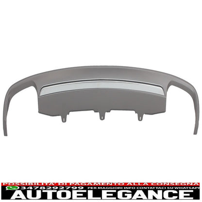Diffusore d'aria per mantovana paraurti posteriore con terminali di scarico adatti per audi a6 4g (2012-2015) design s6