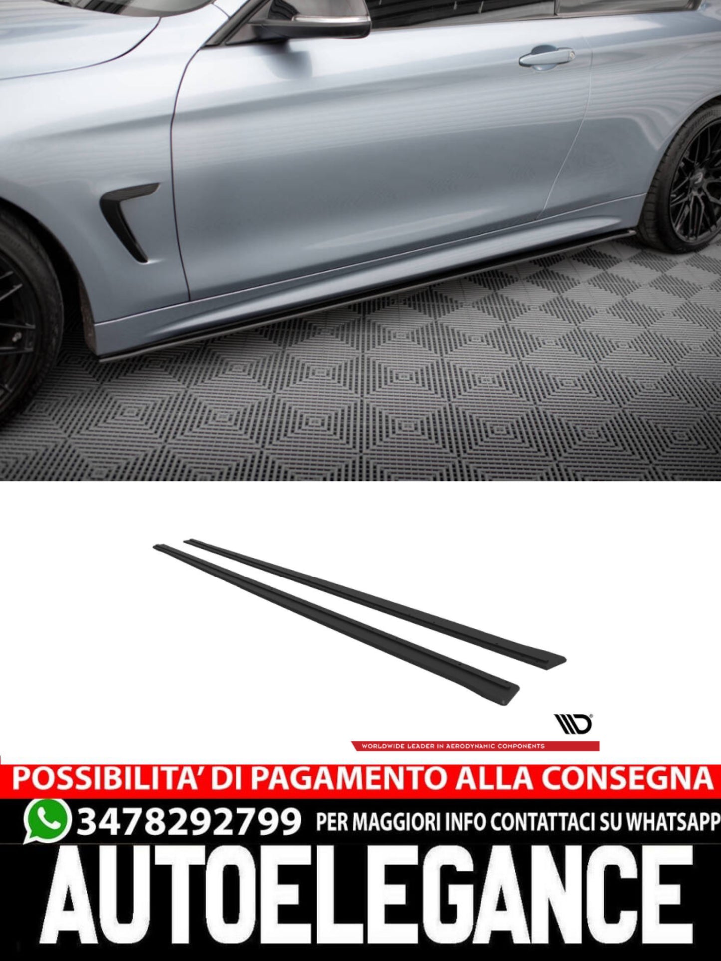 STREET PRO MINIGONNE LATERALI adatto per BMW 4 COUPE M-PACK F32  (2013 - 2020)