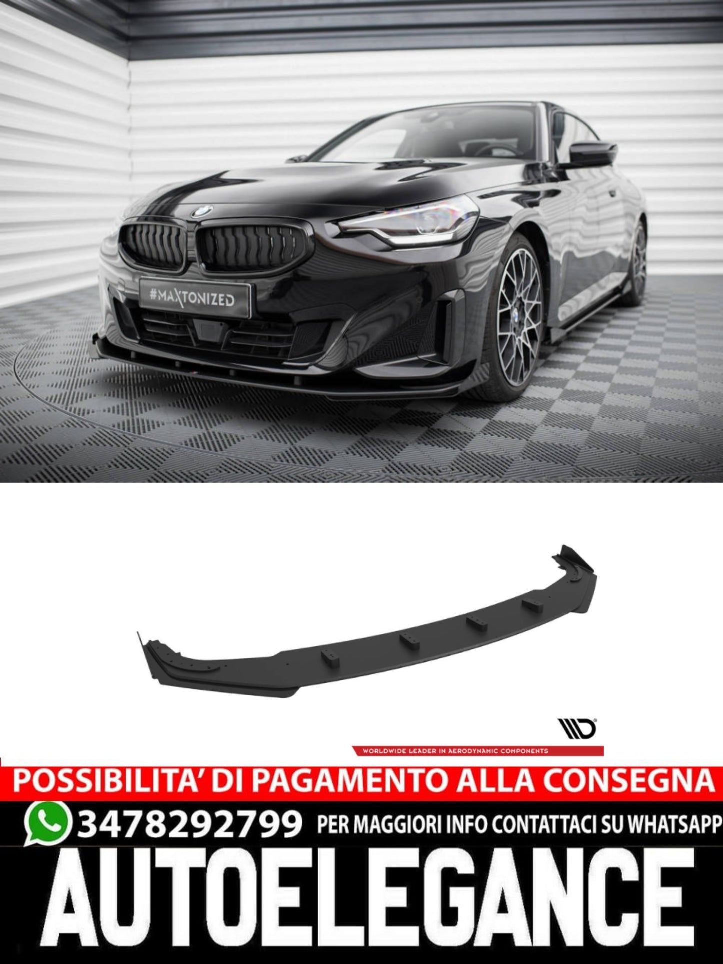 STREET PRO SPLITTER ANTERIORE + FLAPS BMW 2 COUPE G42  (2021 - )