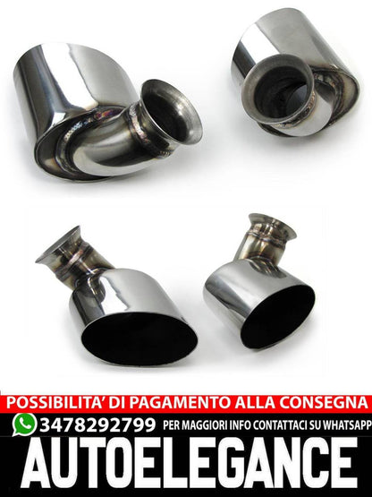 Terminali di scarico in acciaio inox ovale 115*85 mm per Porsche 911 996
