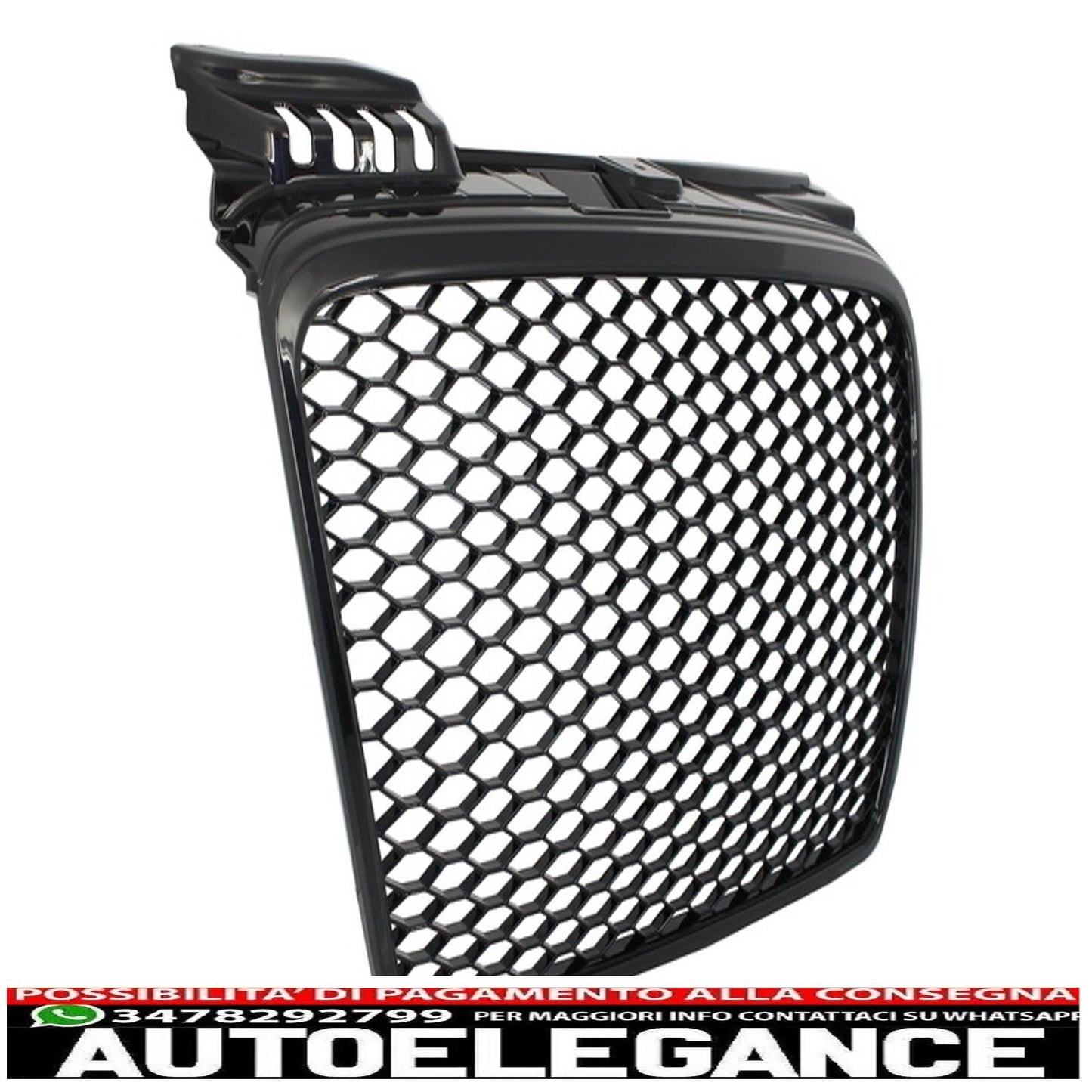 front grill without badge suitable for audi a4 b7 (2004-2008) rs4 piano black 