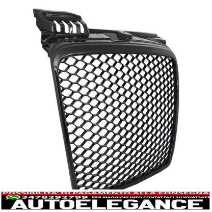 front grill without badge suitable for audi a4 b7 (2004-2008) rs4 piano black 