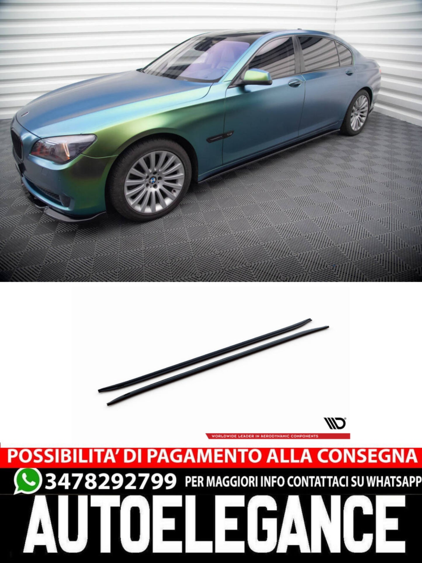 MINIGONNE LATERALI ADATTE PER BMW 7 LONG F02  (2008-2013)