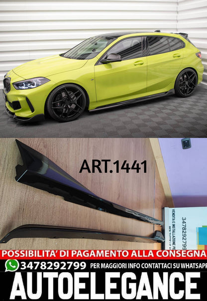 ⭐UNDER SKIRTS SUITABLE FOR BMW 1 SERIES F40 MSPORT GLOSSY BLACK SPORTY LOOK⭐ 