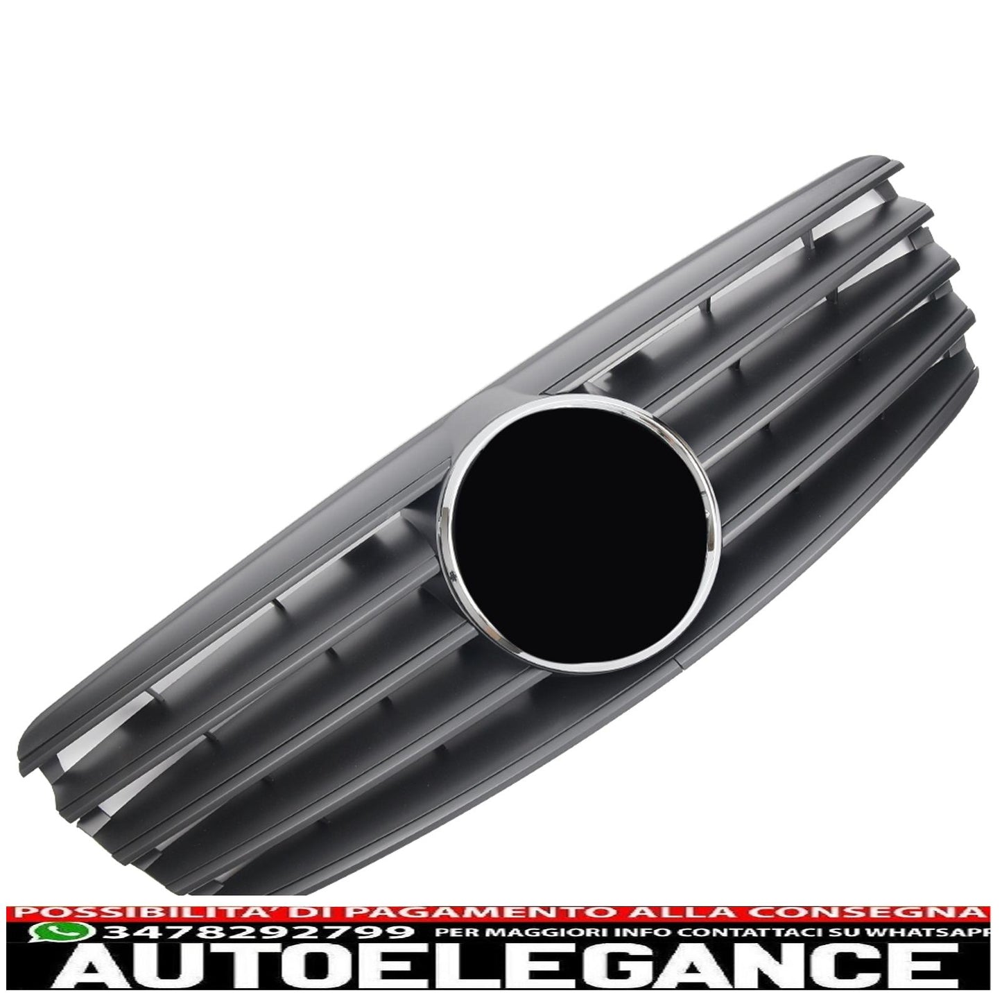 Griglia del radiatore sportiva per Mercedes W211/S211 E fino al 2006 nero opaco