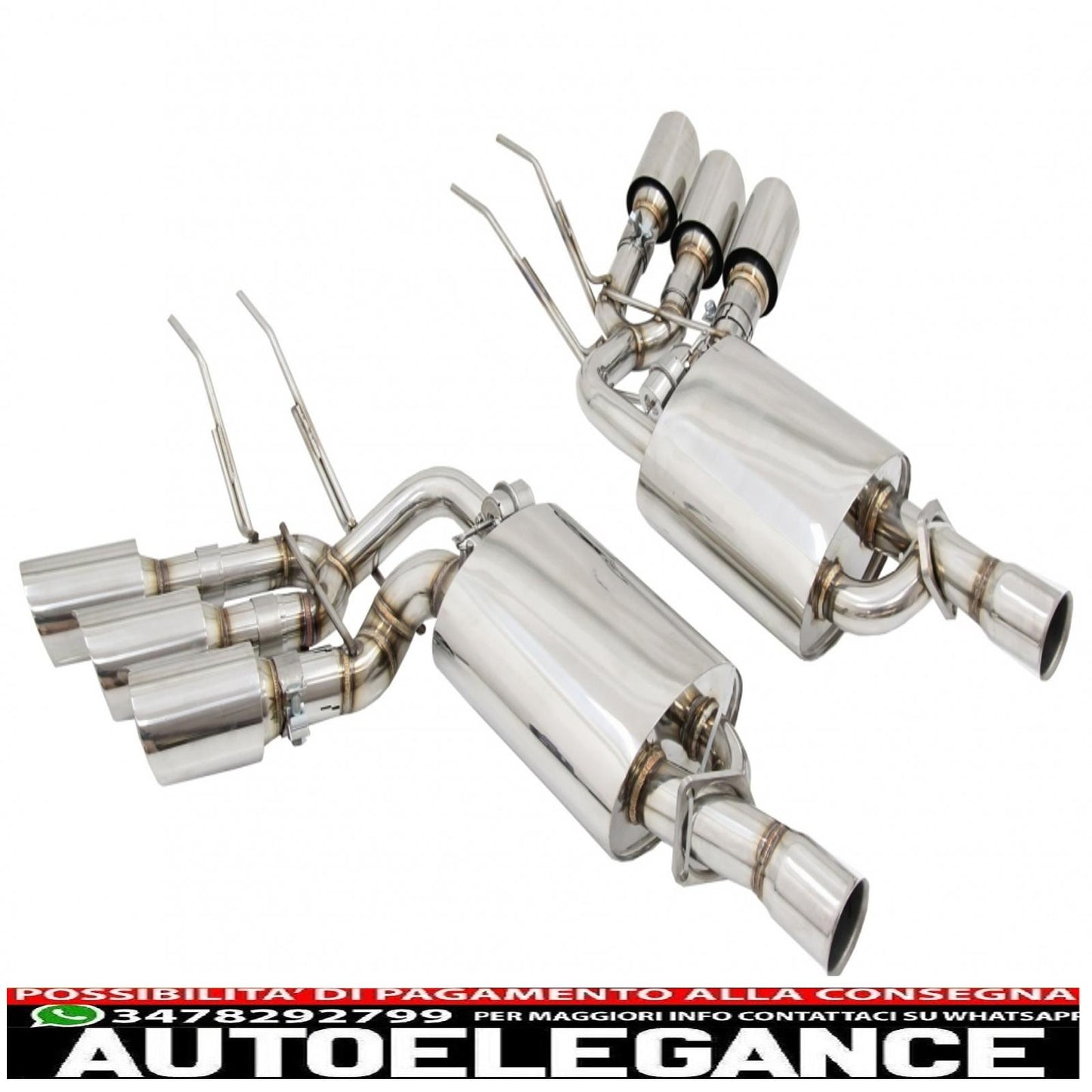 complete exhaust system suitable for mercedes g-class w463 (2009-2018) g500 g55 g63 g65 triple exhaust pipes with electronic valve