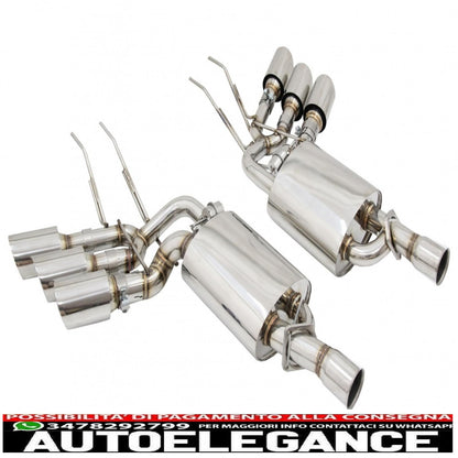 complete exhaust system suitable for mercedes g-class w463 (2009-2018) g500 g55 g63 g65 triple exhaust pipes with electronic valve