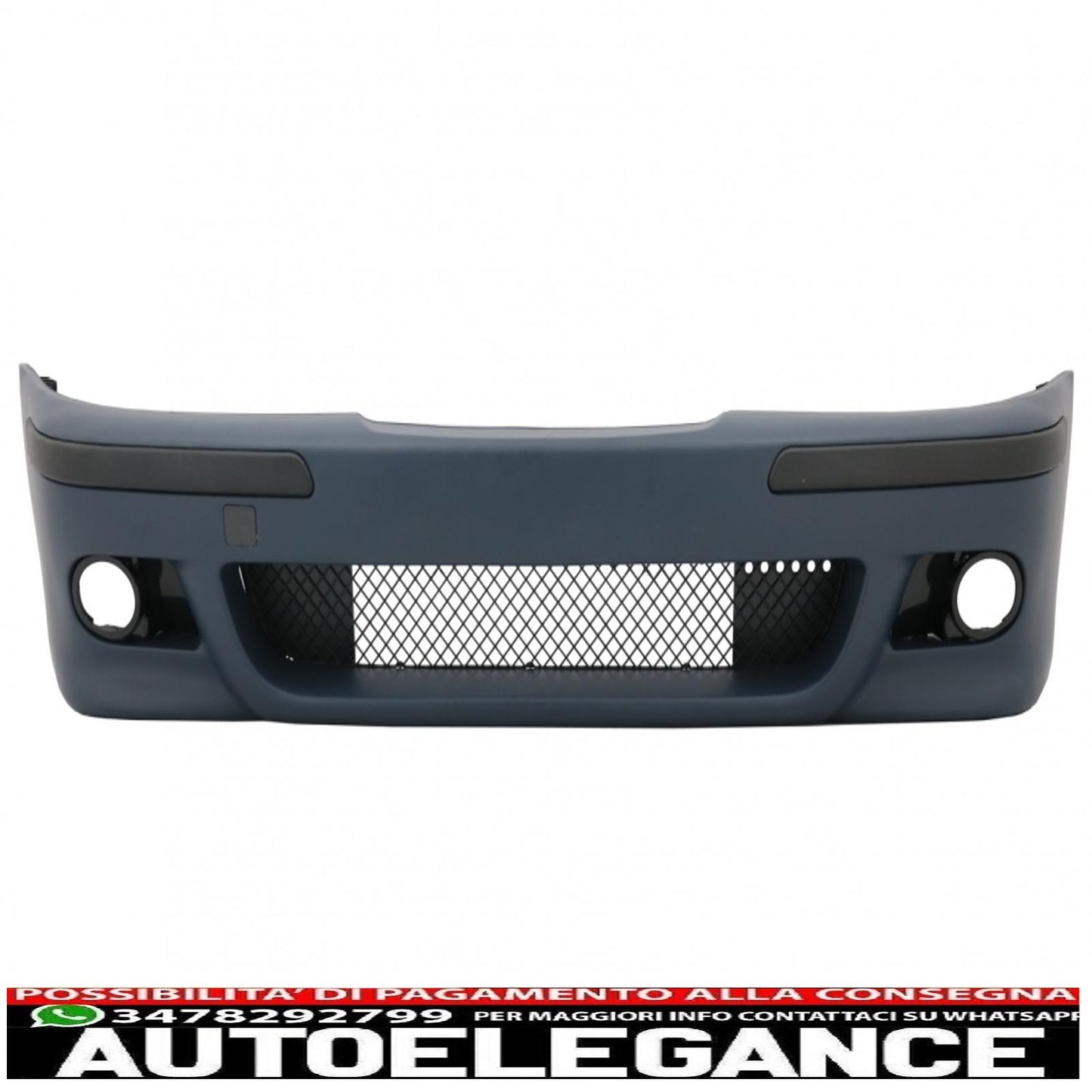 front bumper with black center grills and fog lights suitable for bmw e39 5 series 1995-2003 m5 design 