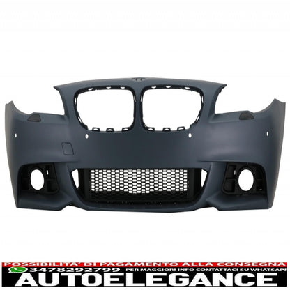 complete body kit with central grilles double stripe piano black suitable for bmw 5 series f10 lci (2014-2017) m-technik design