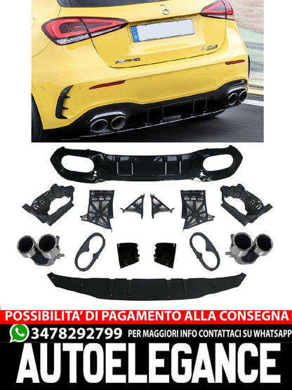 Diffusore spoiler posteriore + finiture di scarico (CROMATO)