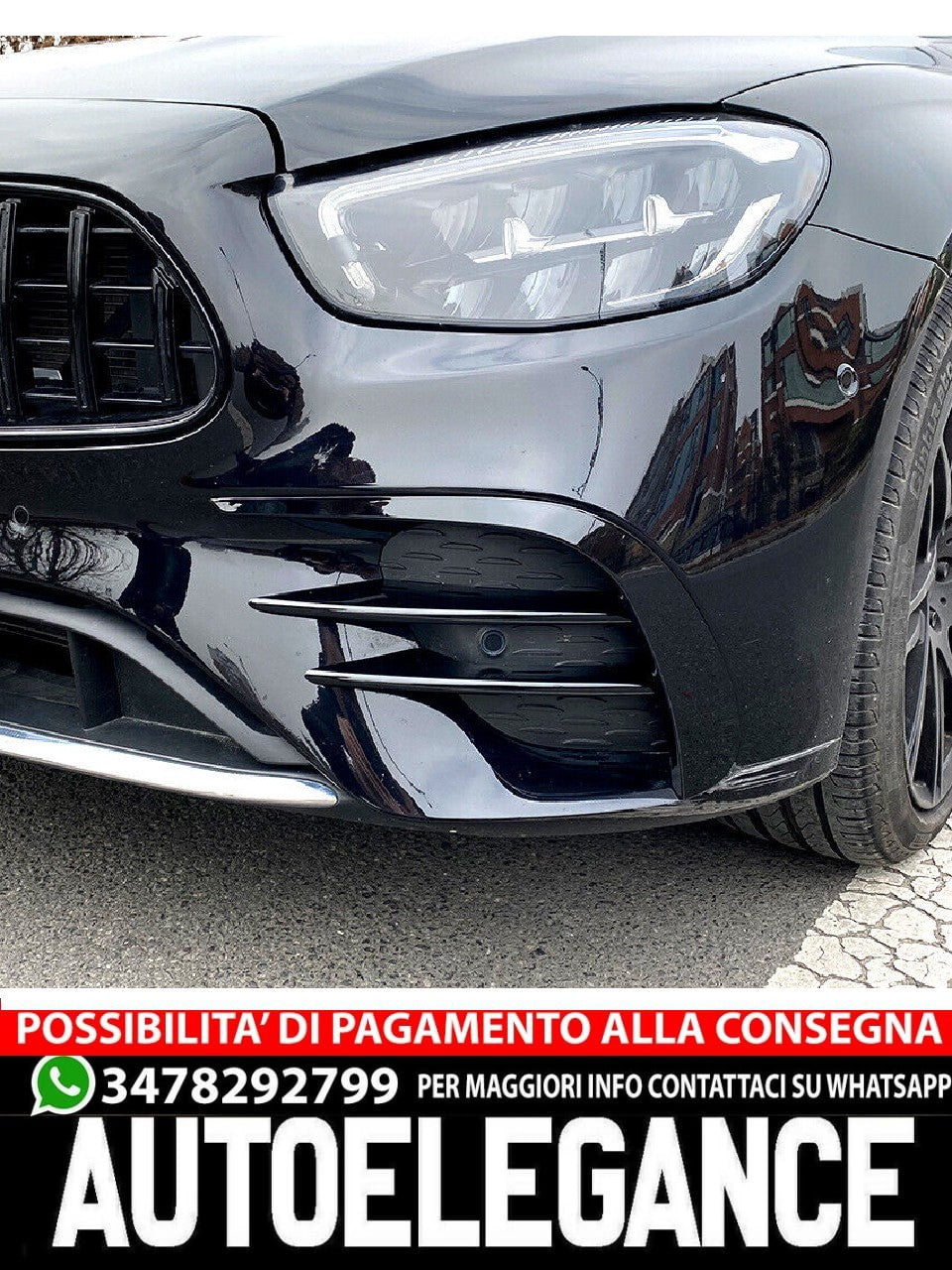 AERO FLAPS + PINS ADATTO PER MERCEDES W213 C238 CLASSE E AMG LINE