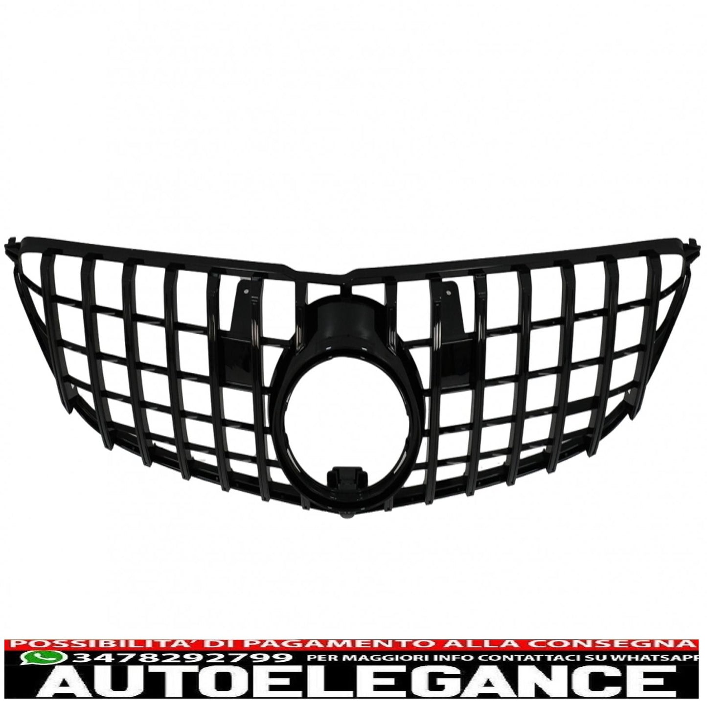 central grille suitable for mercedes gls x166 facelift (2016-2018) gtr design black 