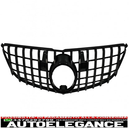 central grille suitable for mercedes gls x166 facelift (2016-2018) gtr design black 