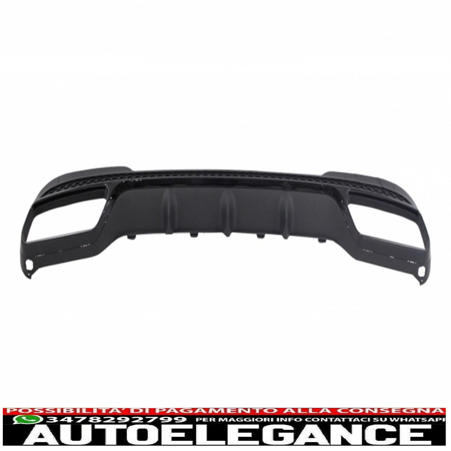 diffusore posteriore con terminali di scarico nero adatto per mercedes classe e w212 s212 amg sport line facelift (2013-2016) design e63