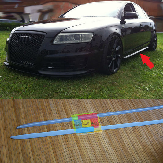 AUDI A6 4F C6 2004-2011 MINIGONNE LATERALI SOTTO PORTA LOOK S-LINE S6 IT AUTOELEGANCERICAMBI