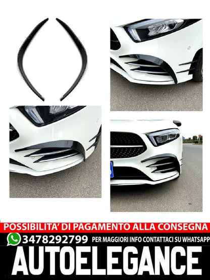 AMG LOOK AERO FLAPS CARBON LOOK anteriore per Mercedes W177 Classe A AUTOELEGANCERICAMBI