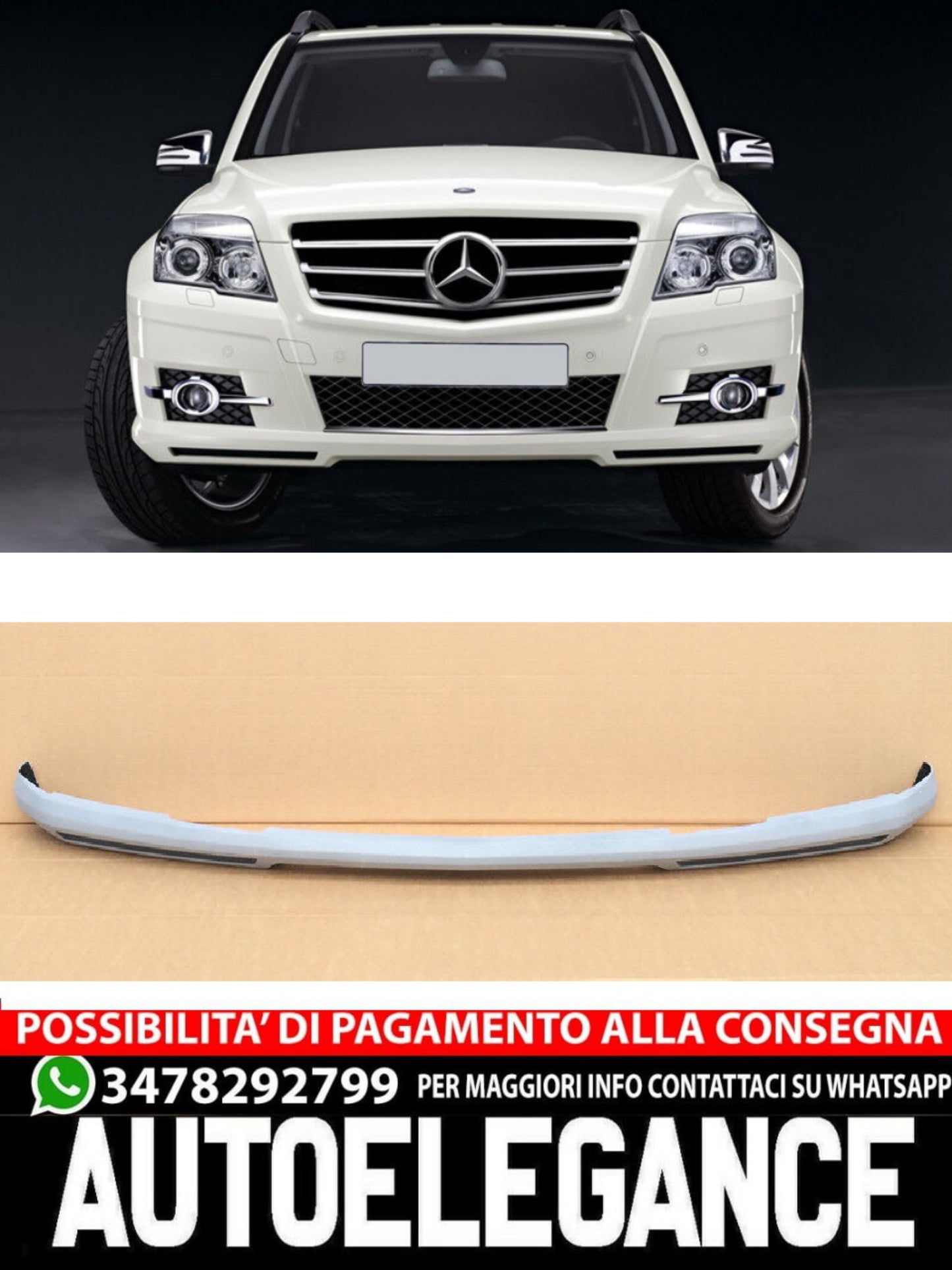 SPLITTER ADATTO PER MERCEDES CLASSE GLK X204 ( 2008-2012 )
