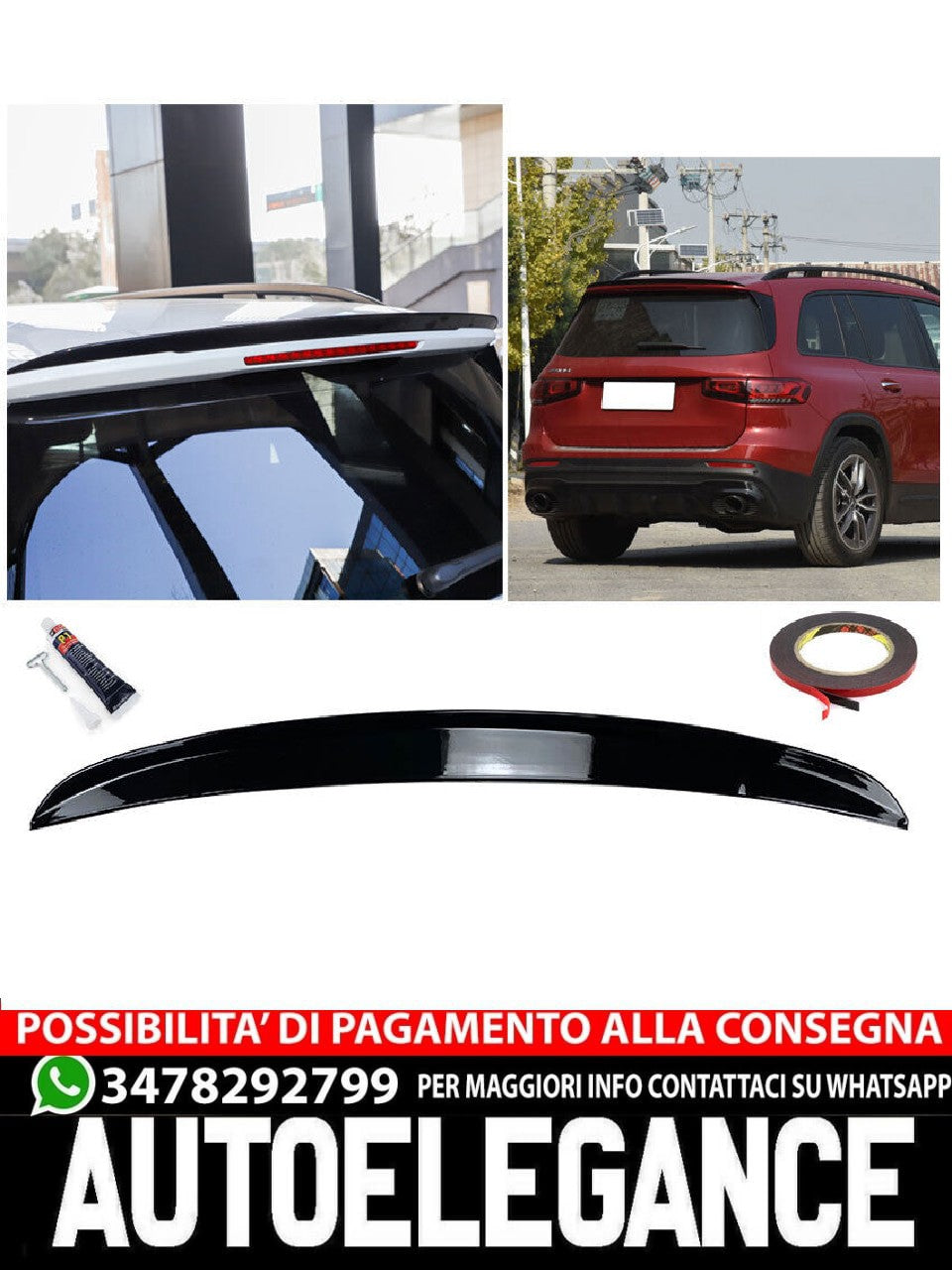 Suitable for MERCEDES GLB X247 ROOF SPOILER REAR SPOILER 