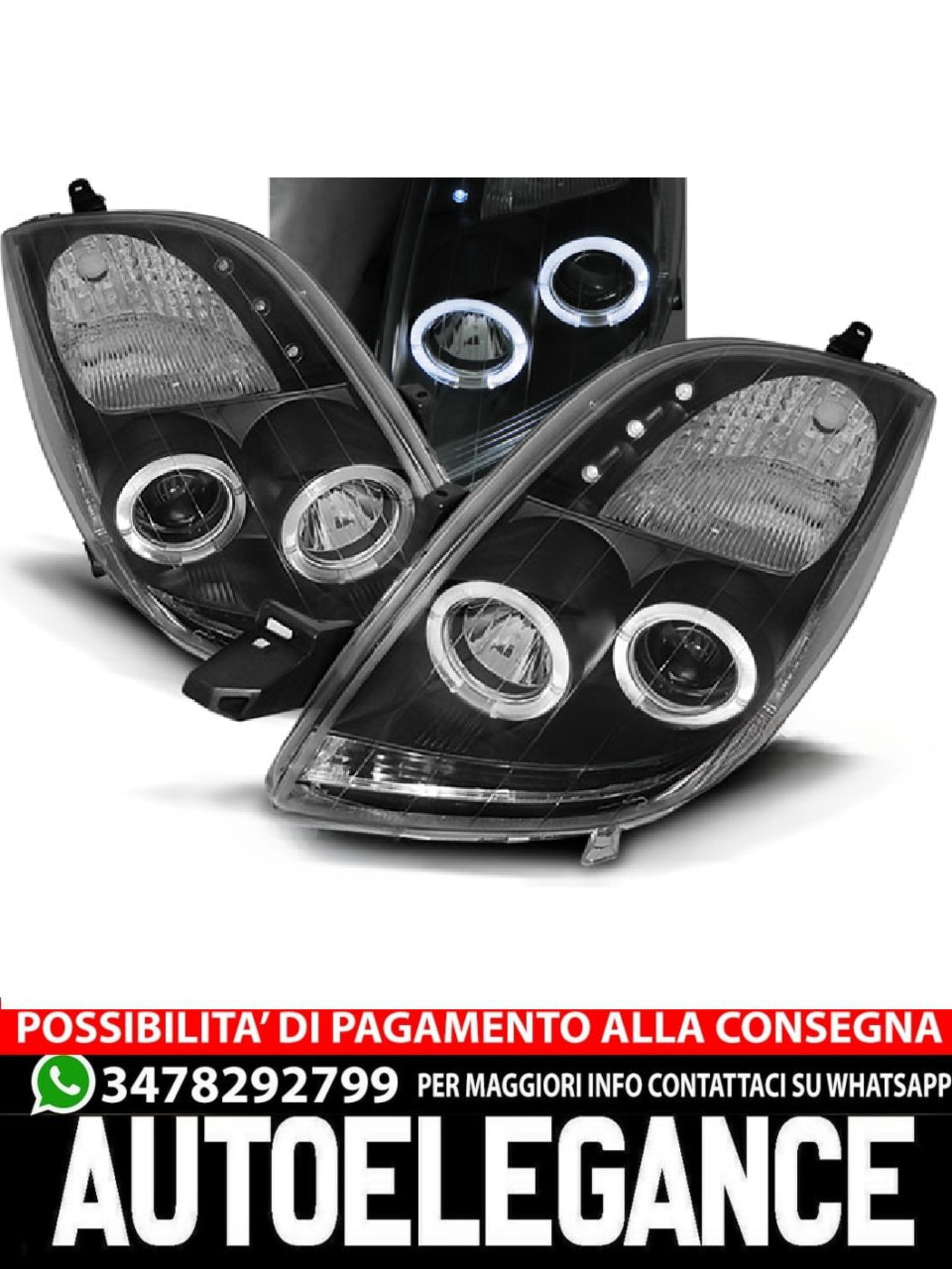 FARI PER TOYOTA YARIS 06-09 ANGEL EYES NERO