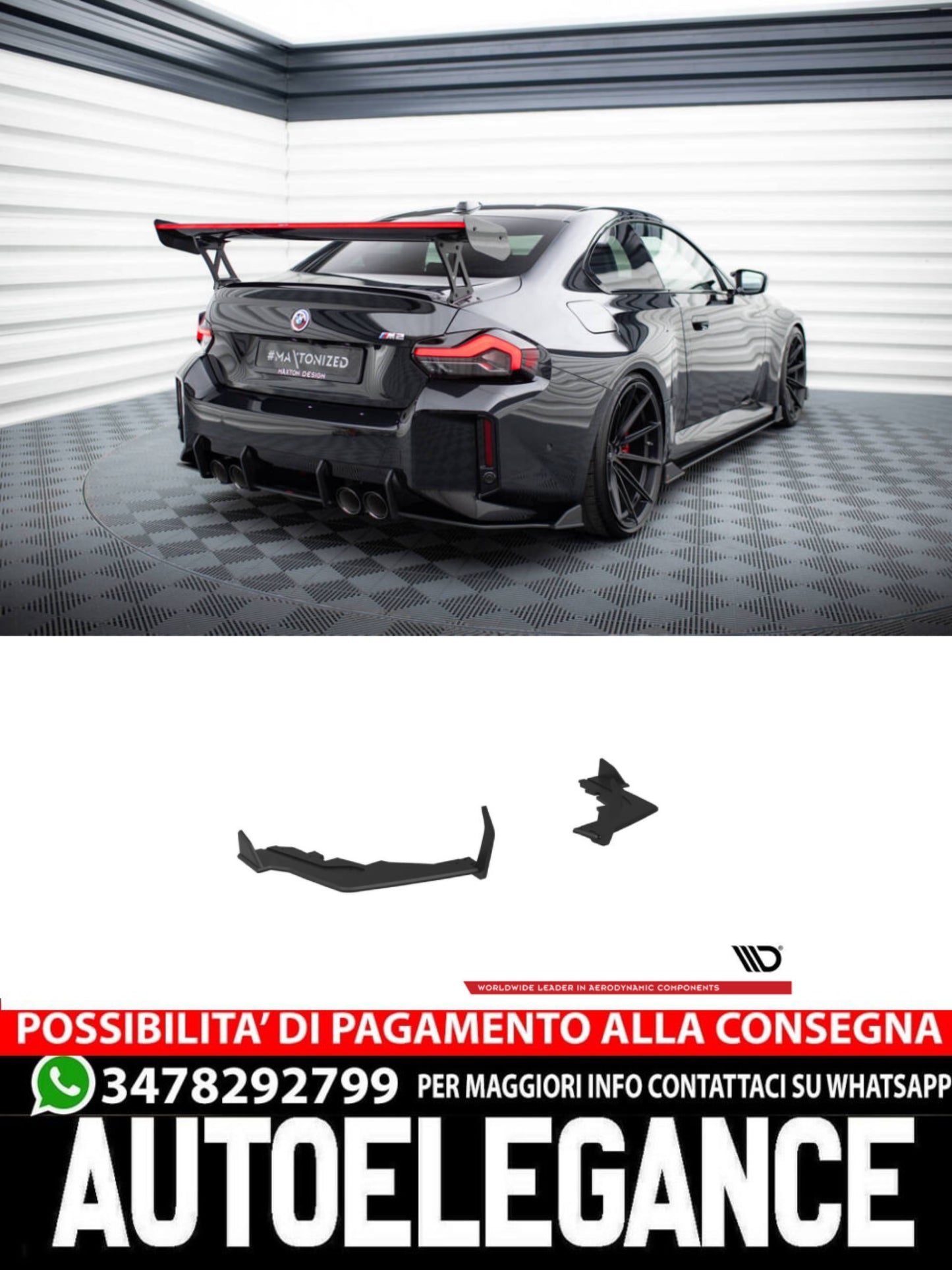 SPLITTER LATERALI POSTERIORI STREET PRO adatto per V.2 BMW M2 G87 ( 2023 - )