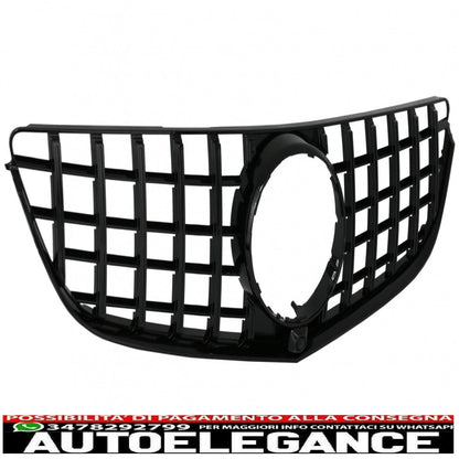 front grille suitable for mercedes e class c207 w207 a207 facelift (2013-2017) coupe cabrio gtr look black