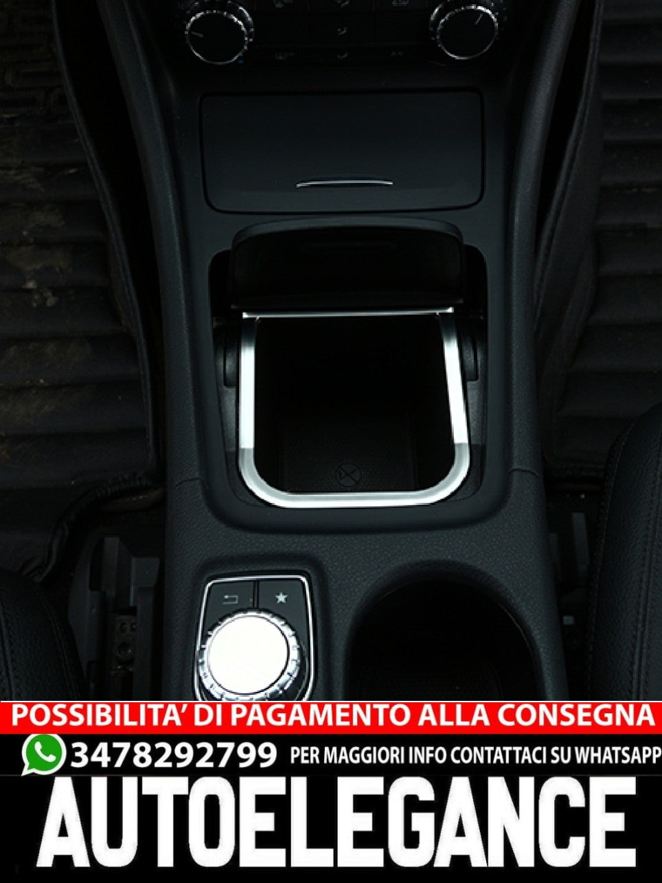 Per Mercedes CLA, A, B, GLA telaio cromato pannello portaoggetti console  central