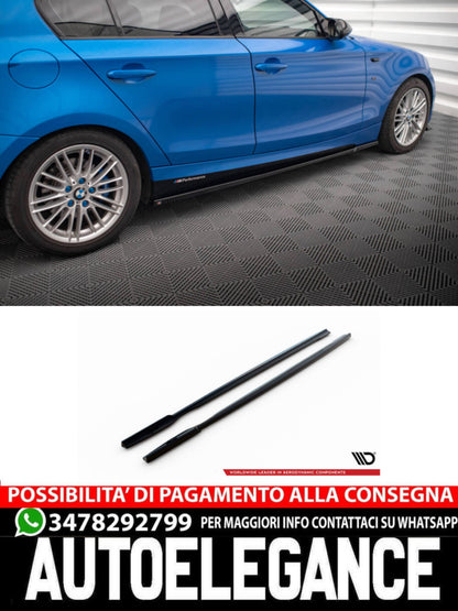 MINIGONNE LATERALI ADATTE PER BMW 1 M-PACK E87 FACELIFT  (2007-2011)