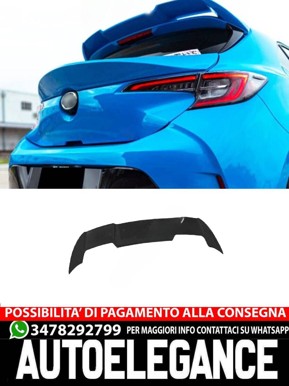 SPOILER adatto per Toyota Corolla 2018+