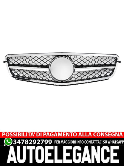 Griglia sportiva per Mercedes W204 C204 C NERO CROMO C63 AMG