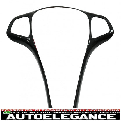copertura del telaio del rivestimento dei pulsanti del volante dell'auto adatto per mercedes classe c w205 s205 (2014-2017) classe e w213 (2016-2017) classe glc x253 (2016-2017) nero pianoforte AUTOELEGANCERICAMBI
