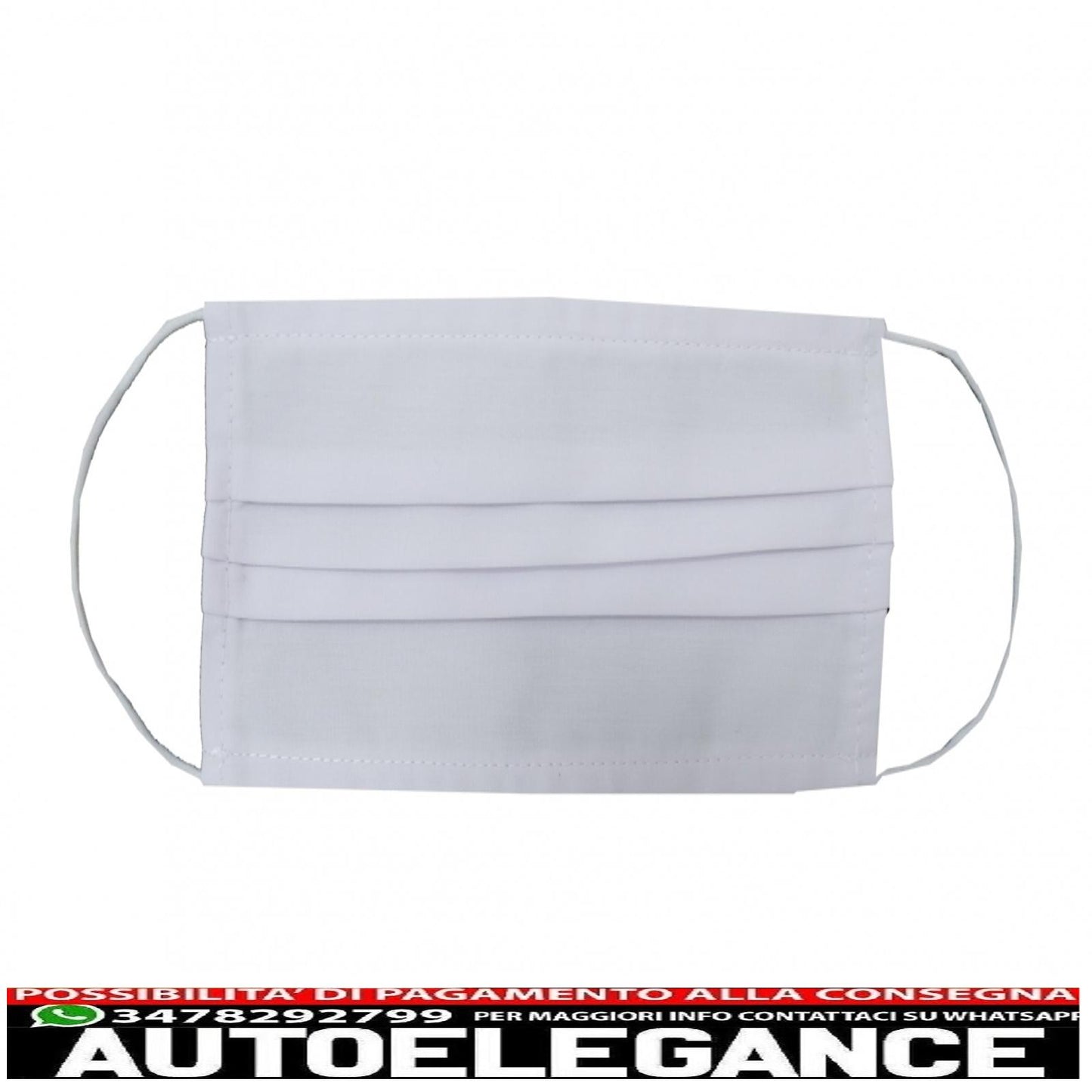 confezione da 50 mascherine riutilizzabili con pieghe 96% cotone e 4% elastan 2 strati unisex lavabili AUTOELEGANCERICAMBI