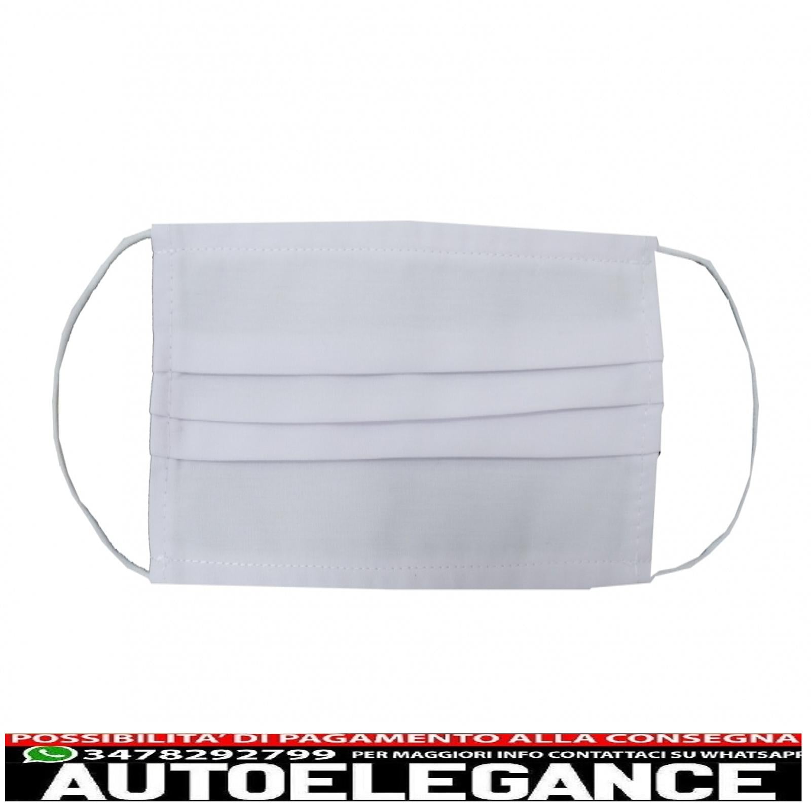 confezione da 50 mascherine riutilizzabili con pieghe 96% cotone e 4% elastan 2 strati unisex lavabili AUTOELEGANCERICAMBI