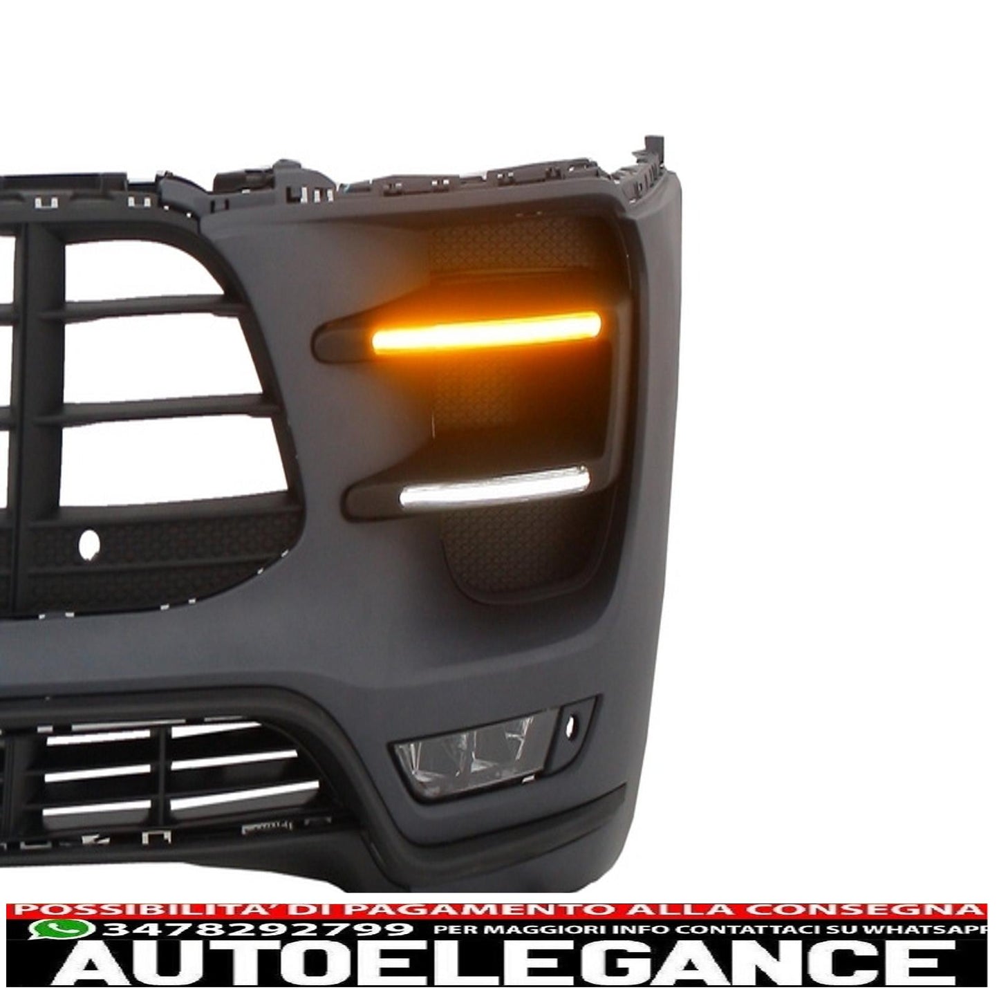 Front bumper suitable for porsche macan (2014-07.2018) turbo design 