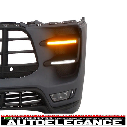 Front bumper suitable for porsche macan (2014-07.2018) turbo design 