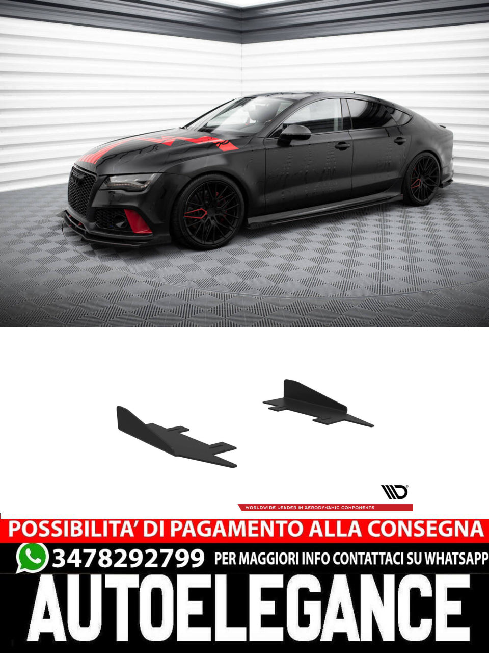 SPORTELLI LATERALI adatti compatibili per AUDI A7 S-LINE C7 - 2014