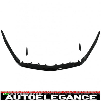 Front bumper lip extension fit for mercedes a class a45 w177 v177 (2018-up) a45s piano black design