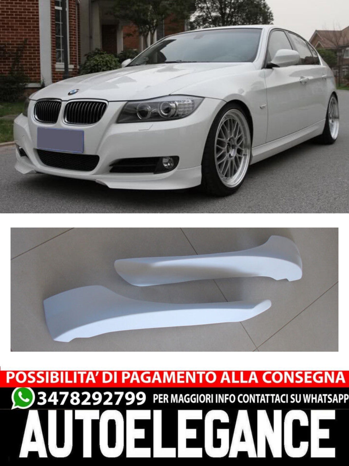 SPLITTER ANTERIORE ADATTO PER BMW E90 E91