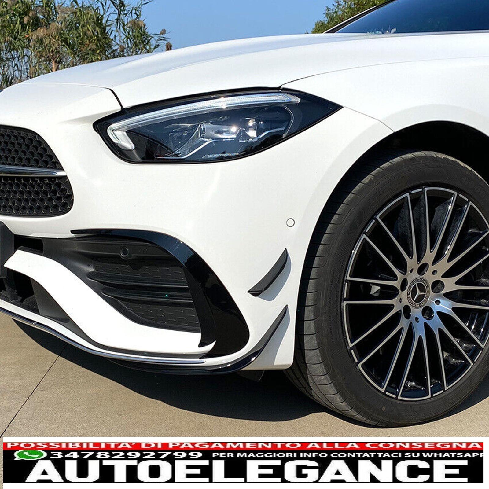 adatto per mercedes w206 s206 c amg line anteriore aero flaps pacchetto spoiler-mostra il titolo originaletesto originalepasst für mercedes w206 s206 c amg line front aero flaps spoiler paket AUTOELEGANCERICAMBI