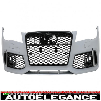 paraurti anteriore adatto per audi a7 4g pre-facelift (2010-2014) design rs7 con griglia