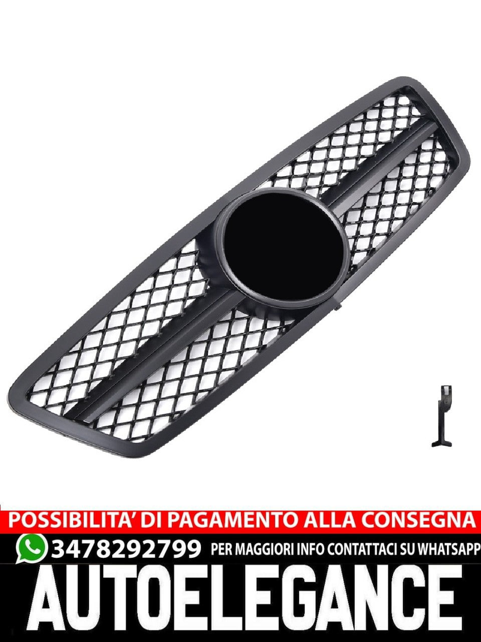 Griglia sportiva per Mercedes W203 S203 Nero opaco AMG LOOK