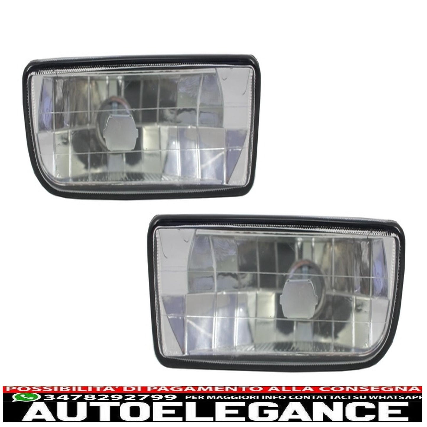 Fog lamps suitable for bmw 3 series e36 (1991-2000) chrome glass lens