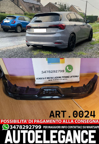 DIFFUSORE POSTERIORE ADATTO PER FIAT TIPO SPORTBACK HB LOOK SPORT GREZZO