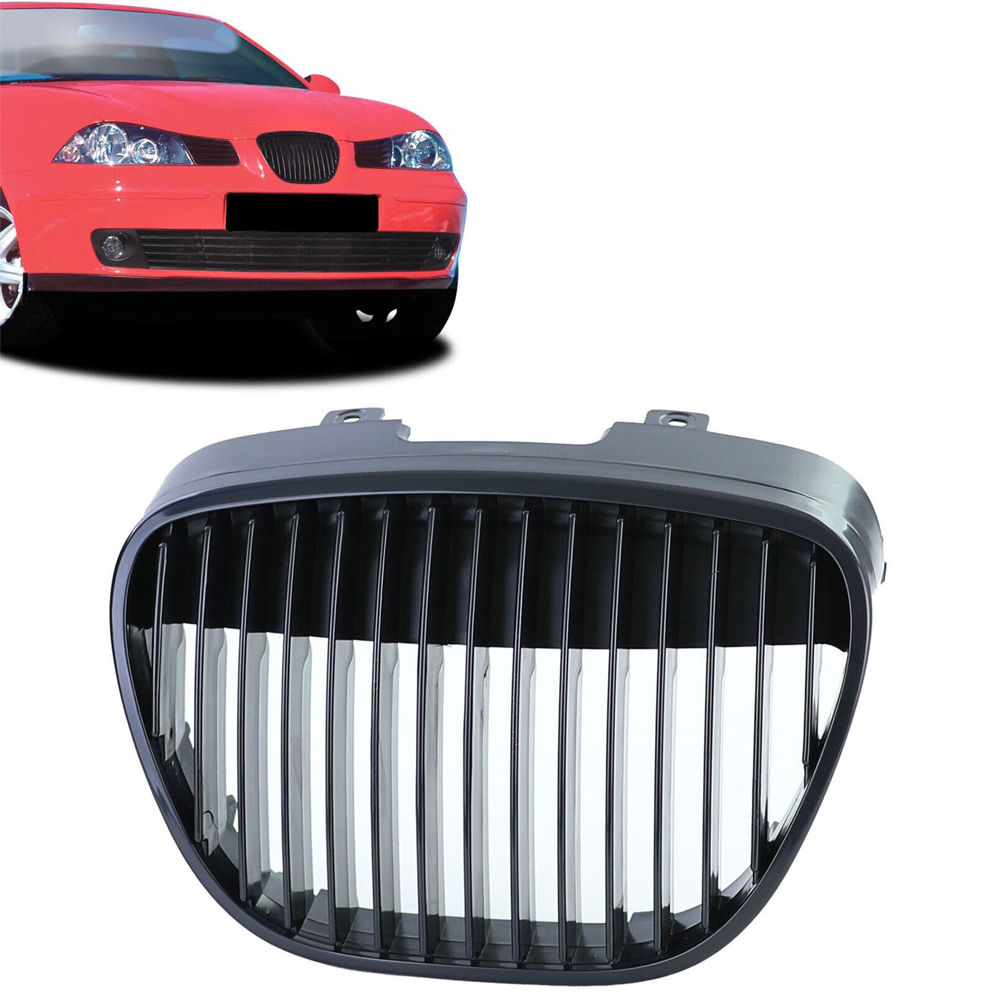 Black emblemless sports grille for Seat Ibiza Cordoba 6L 02-09
