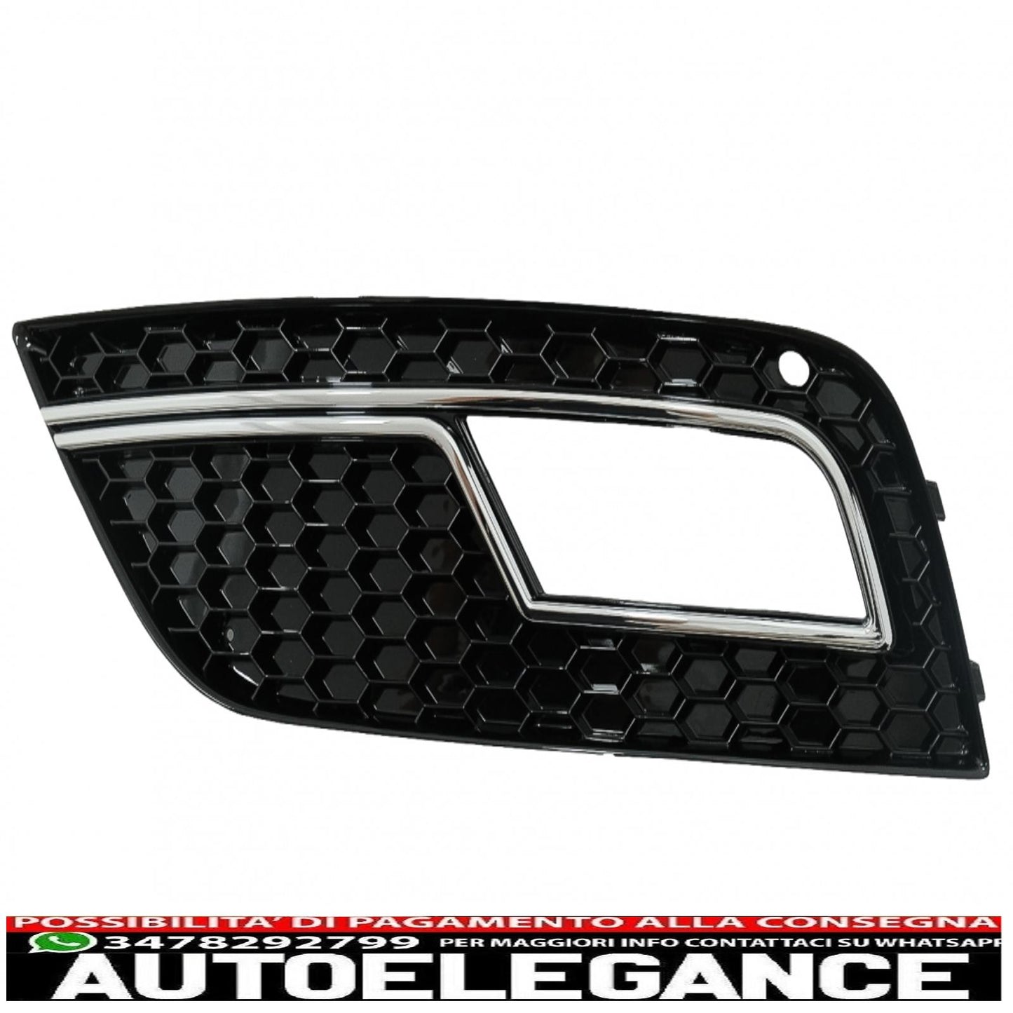 Copri fendinebbia adatti per audi a4 b8 facelift (2012-2015) rs4 design nero cromato AUTOELEGANCERICAMBI